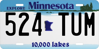 MN license plate 524TUM
