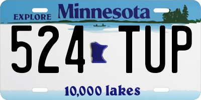 MN license plate 524TUP