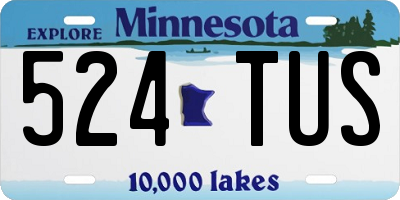 MN license plate 524TUS