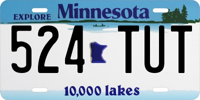 MN license plate 524TUT