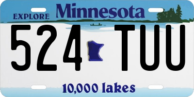 MN license plate 524TUU