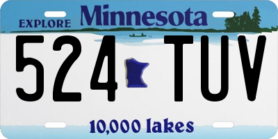 MN license plate 524TUV
