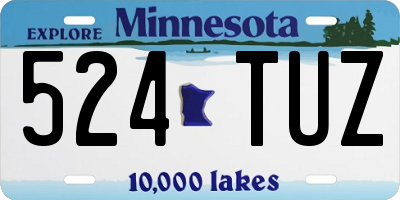 MN license plate 524TUZ