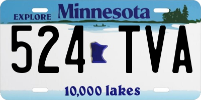 MN license plate 524TVA