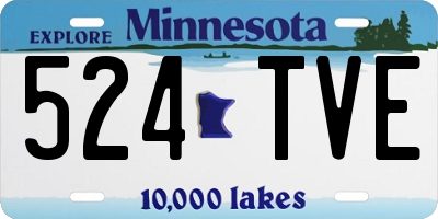 MN license plate 524TVE