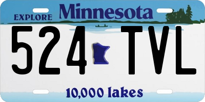 MN license plate 524TVL