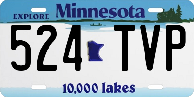 MN license plate 524TVP