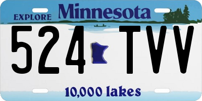 MN license plate 524TVV
