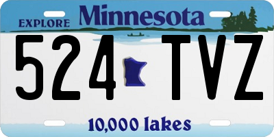 MN license plate 524TVZ