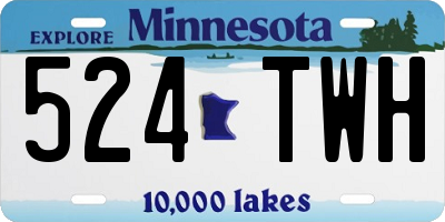 MN license plate 524TWH