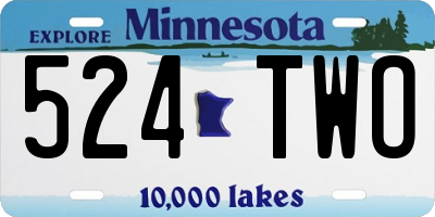 MN license plate 524TWO