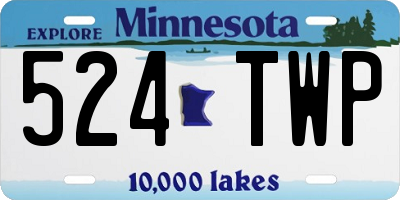 MN license plate 524TWP
