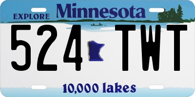 MN license plate 524TWT