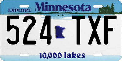 MN license plate 524TXF