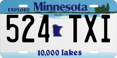 MN license plate 524TXI