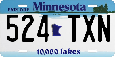 MN license plate 524TXN