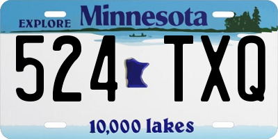 MN license plate 524TXQ