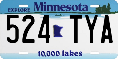 MN license plate 524TYA