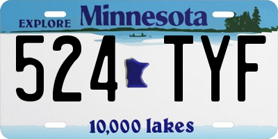 MN license plate 524TYF