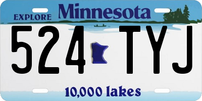 MN license plate 524TYJ