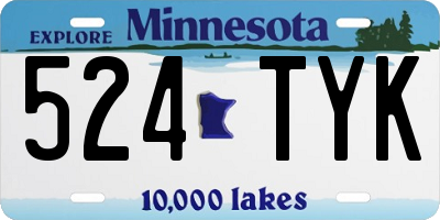 MN license plate 524TYK
