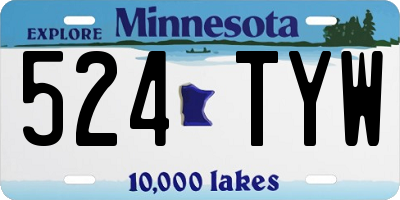 MN license plate 524TYW