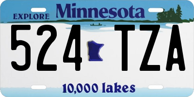 MN license plate 524TZA