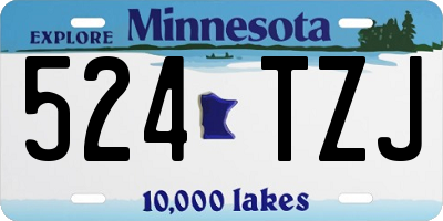 MN license plate 524TZJ