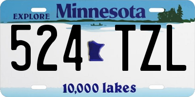 MN license plate 524TZL
