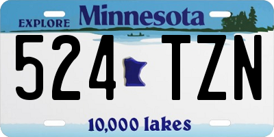 MN license plate 524TZN
