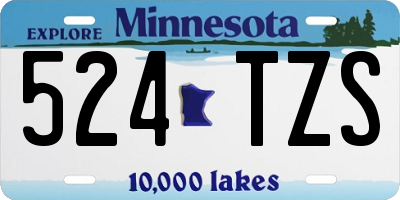 MN license plate 524TZS