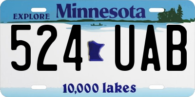 MN license plate 524UAB