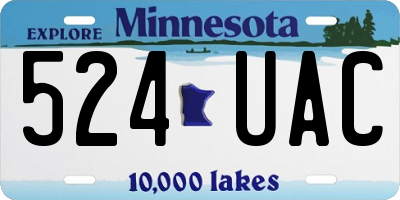 MN license plate 524UAC