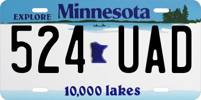 MN license plate 524UAD