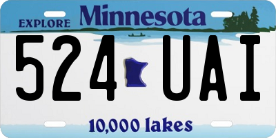 MN license plate 524UAI