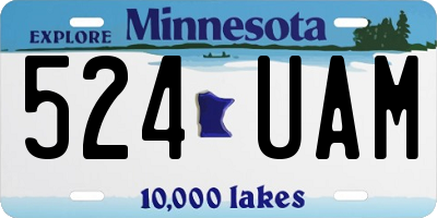 MN license plate 524UAM