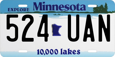 MN license plate 524UAN
