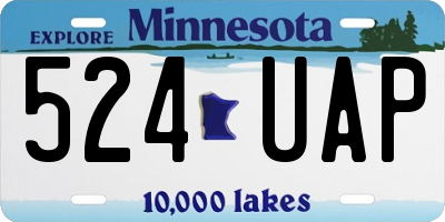 MN license plate 524UAP
