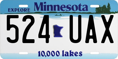 MN license plate 524UAX