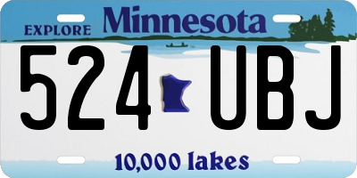 MN license plate 524UBJ