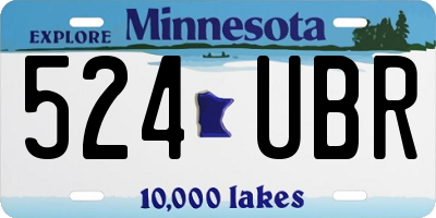 MN license plate 524UBR
