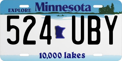 MN license plate 524UBY
