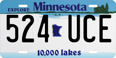 MN license plate 524UCE