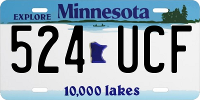 MN license plate 524UCF