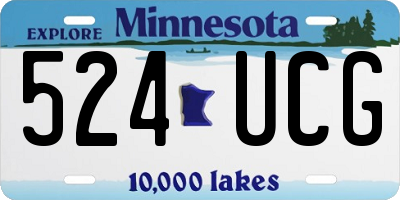 MN license plate 524UCG