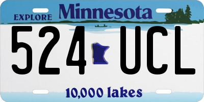 MN license plate 524UCL