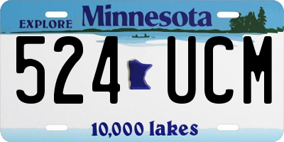 MN license plate 524UCM