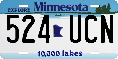 MN license plate 524UCN