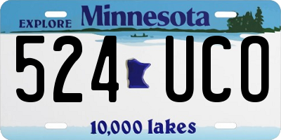 MN license plate 524UCO