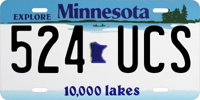 MN license plate 524UCS